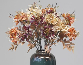 Artificial Peacock 2 Head - Minimalist Fake Flowers for Event, Wedding, Birthday, Home Decoration, DIY - Infinite Flora Autumn Fall