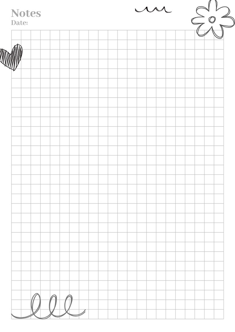 Digital Notebook Paper Graph Paper and Dotted Paper Pdf - Etsy
