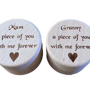 Personalised Engraved Small Wooden Memorial Ashes Urn Keepsake Gift Box Cremation Human Ashes Wood Box Mum Dad Nan Nanny Grandad