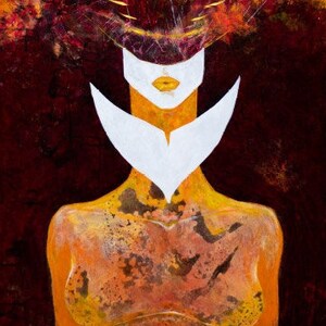 Warm Is The Glow - Gothic art print, surreal art print, futuristic art, mystical and symbolism, dark academia print, otherworldly intriguing