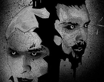 Thirst of Centuries - Gothic art print, fantastic art, contemporary dark art, intriguing art, vampire, otherworldly, obscure art, mysterious