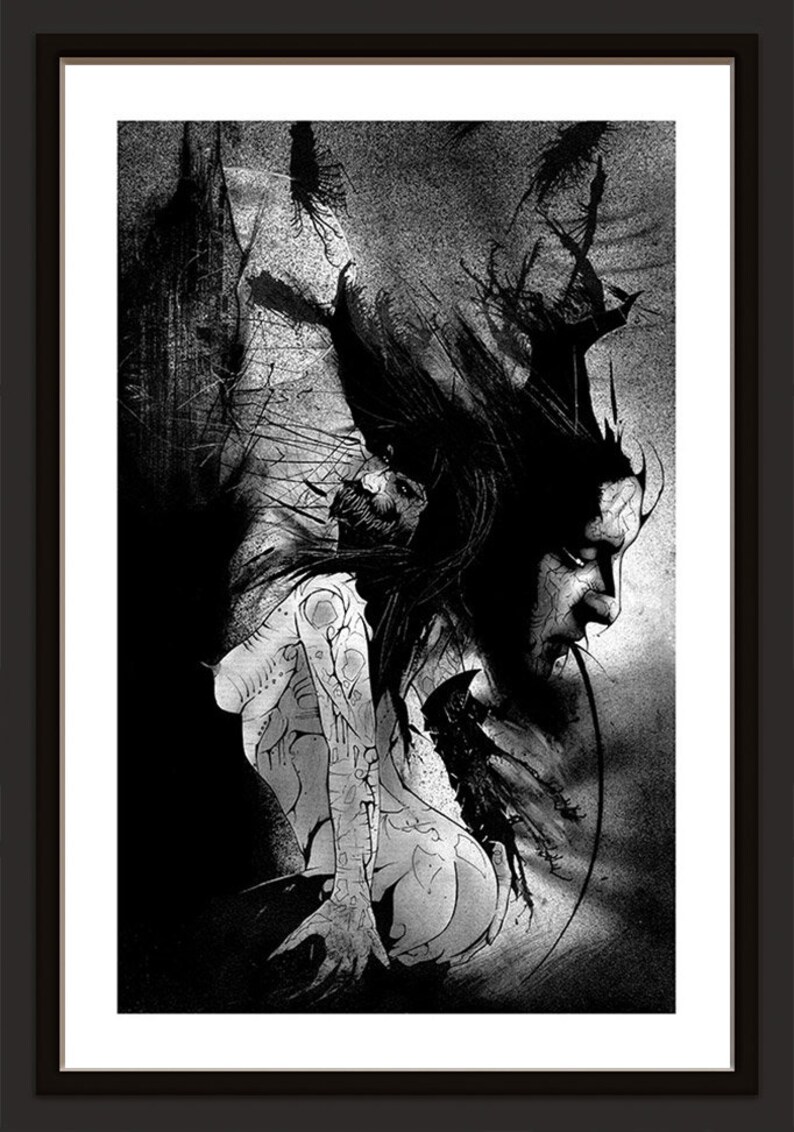 Dromeda Gothic art print, fantastic art, contemporary dark art, intriguing art, empowerment, otherworldly, romance, mysterious image 2