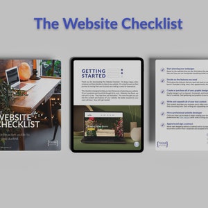 The Website Checklist | Interactive PDF Starting Guide | Refillable How-To Guide | Create a Website
