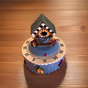 Handcrafted Birdhouse Kitchen Timer | Vintage Style 60 Minute Farmhouse Decor