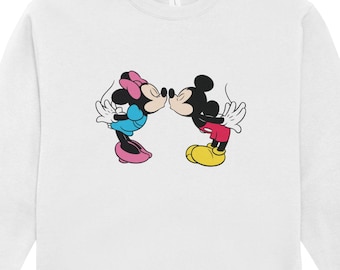 ミッキーとミニーのキスSVG | ロマンチックな漫画カップルのクリップ