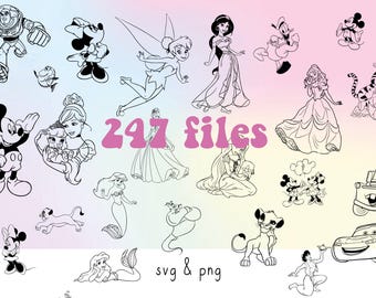 Mega Svg Bundle, Svg Cricut Cut Files, Princess, Toy Story, Lion King, Stitch Svg, Cinderella, Mouse Mega Bundle, Silhouette, Cut Files
