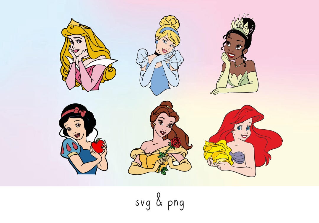 Princess Mini Svg Princess SVG Bundle - Etsy