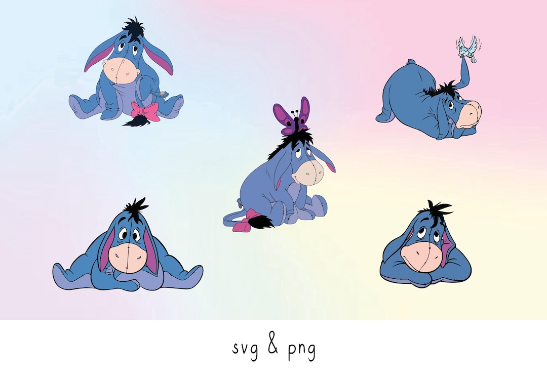 Eyeore Dxf Eeyore- #2 Svg, Png, Pdf, Dxf - Etsy