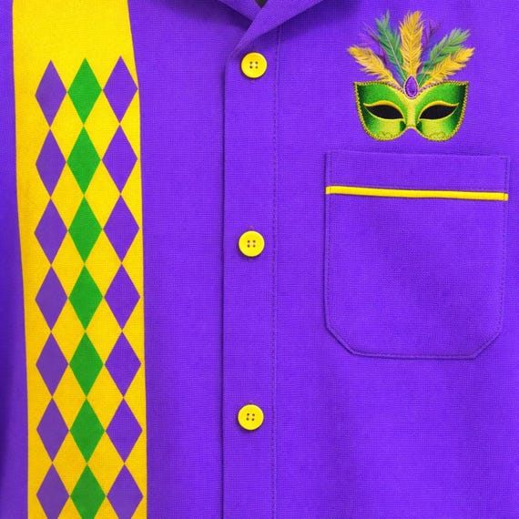 mardi gras dress shirt men Mardi Gras 2024 Purple