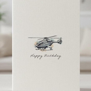 Carte d'anniversaire hélicoptère