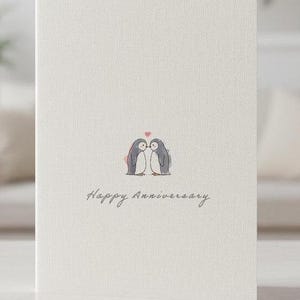Carte amour pingouin