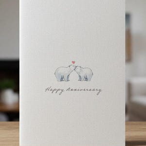 Tarjeta de amor de oso polar