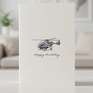 Helicopter Birthday Card