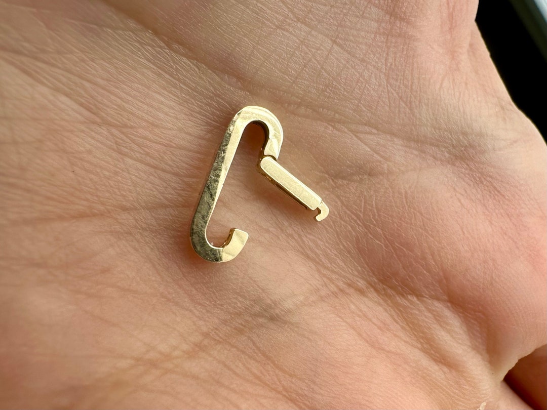 14k Solid Gold Oval Connector/enhancer for Jewelry and Charms - Etsy