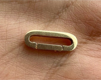 14k Gold Oval Connector for Jewelry and Charms