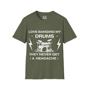 Funny Drummer Men&#39;s T-Shirt, Drum Tee Gift, Musician Graphic Shirt, Drumming Gift, Drum Percussion Men Shirt, Drummer Gift For Men