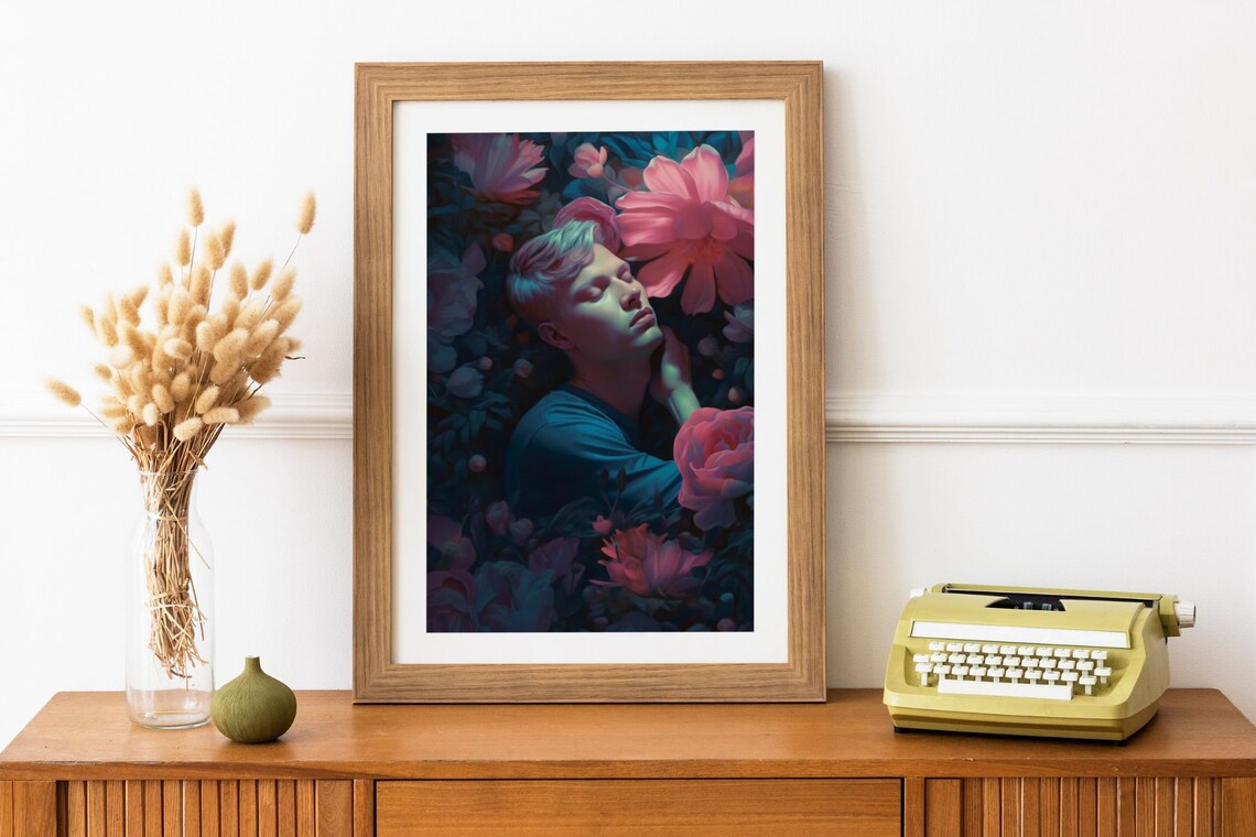 Gay Art Male Portrait Art Print LGBTQ Paintings. Printable - Etsy
