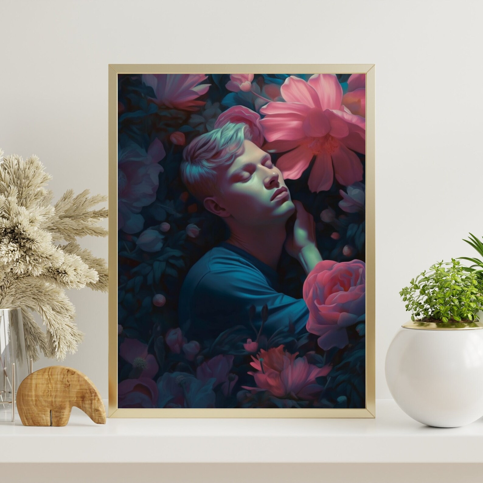 Gay Art Male Portrait Art Print LGBTQ Paintings. Printable - Etsy