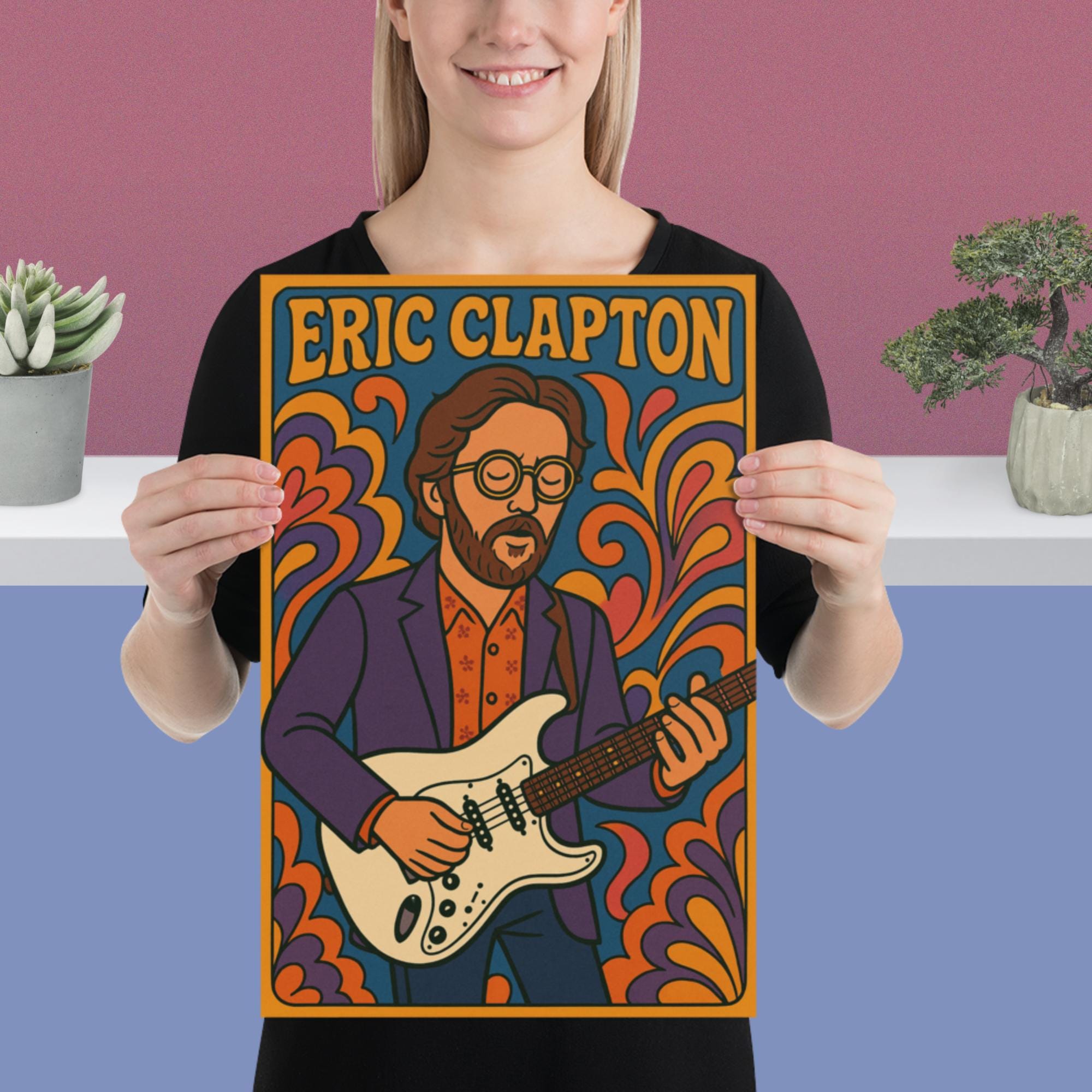 Eric clapton poster - Etsy 日本