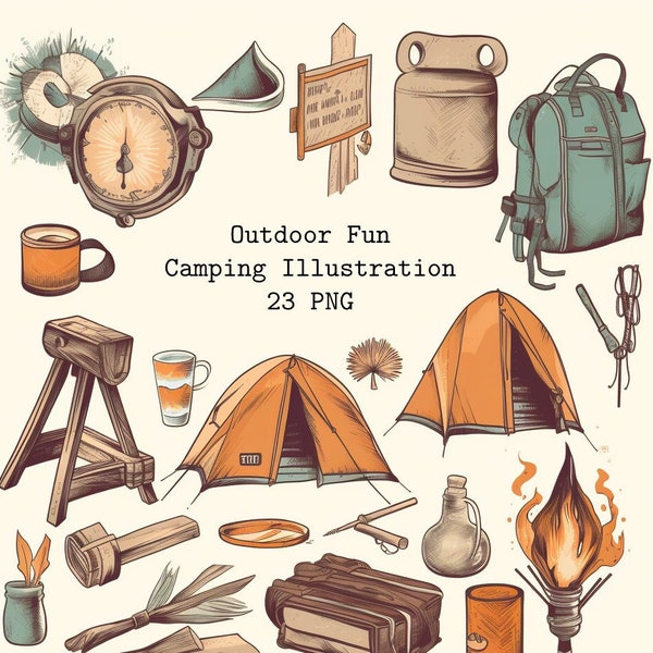 Camping Tent Clipart - Etsy