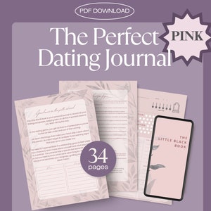 Intentional Dating Journal | Pink Digital Self-Discovery Guide for Online Dating | Modern Dating PDF Workbook