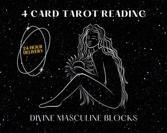 Divine Masculine Tarot Reading: Energy Blocks, 24 Hour Delivery