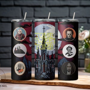 Tomb Sweet Tomb Becher wickeln Hellraiser Jason Voorhees Michael Myers Freddy Krueger The Nun Valek Sublimation PNG Horror Becher