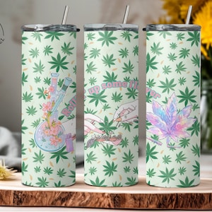 Rollin' Up Some Flower Tumbler Wrap süßer Stoner Rolling Joint Tumbler Sublimation PNG Datei Wrap Kawaii Marihuana 420 Weed Tumbler Sub