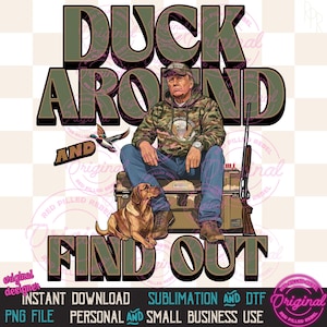 Trump Duck Hunting Camo PNG Sublimação e Design DTF Arquivos de Sublimação PNG Edgy de Alta Qualidade Download Digital Arte de Camiseta de Tendência Viral