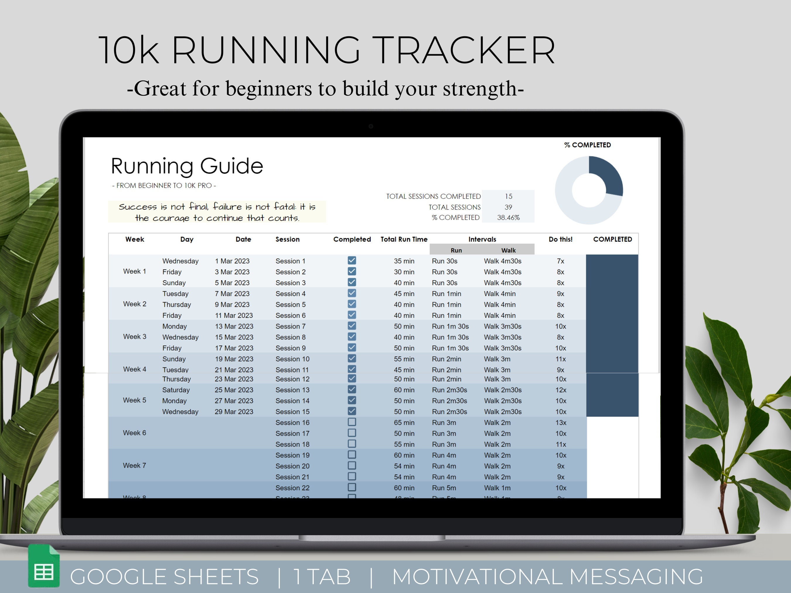 10K Running Tracker / Guía para principiantes para correr 10K