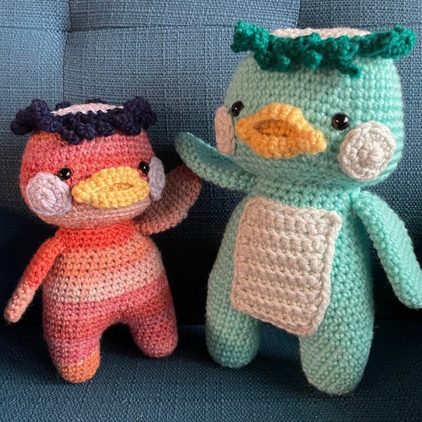 Kappa Crochet Amigurumi Pattern | Japanese Folklore Yokai | Cryptid, River Spirit, Frog, Turtle, Kappa maki, Cucumber roll, Mythology