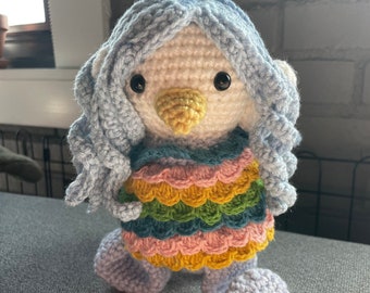 Amabie Crochet Pattern | Japanese Folklore Yokai | cute amigurumi, unique crochet patterns, mermaid, occult, cryptid, supernatural