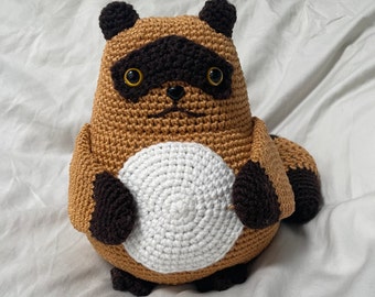 Chonky Tanuki | Japanese Raccoon Dog Amigurumi Crochet Pattern, Cute yokai cryptid