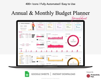 Jaarbudgetplanner: maandelijkse financiële spreadsheet voor Google Spreadsheets