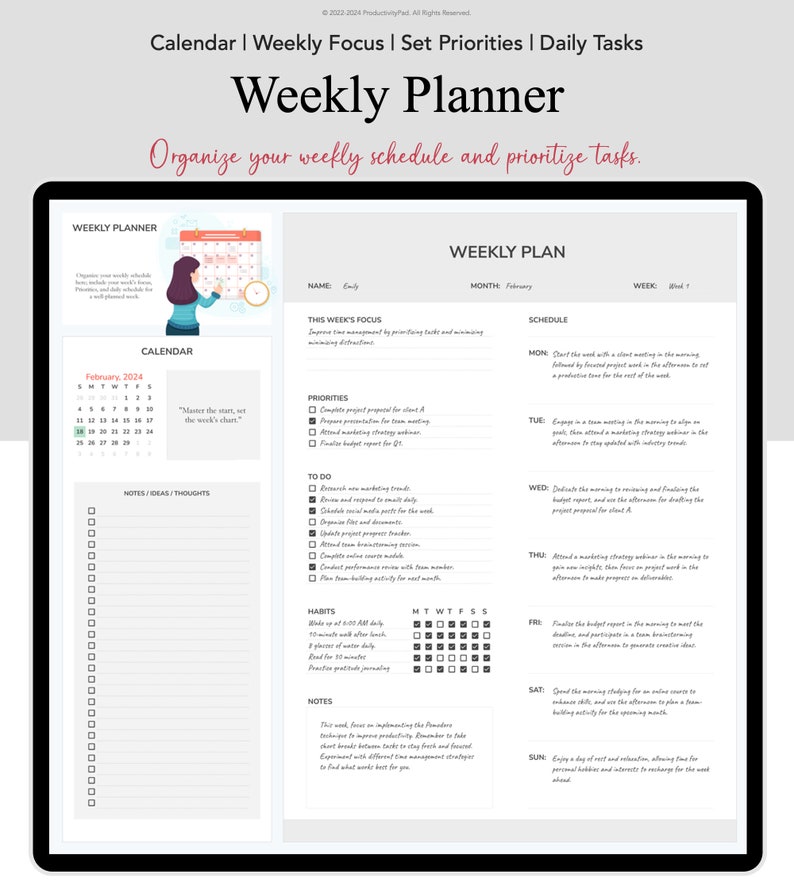 Habit Tracker Spreadsheet: Weekly, Monthly, Annual Planner (google ...