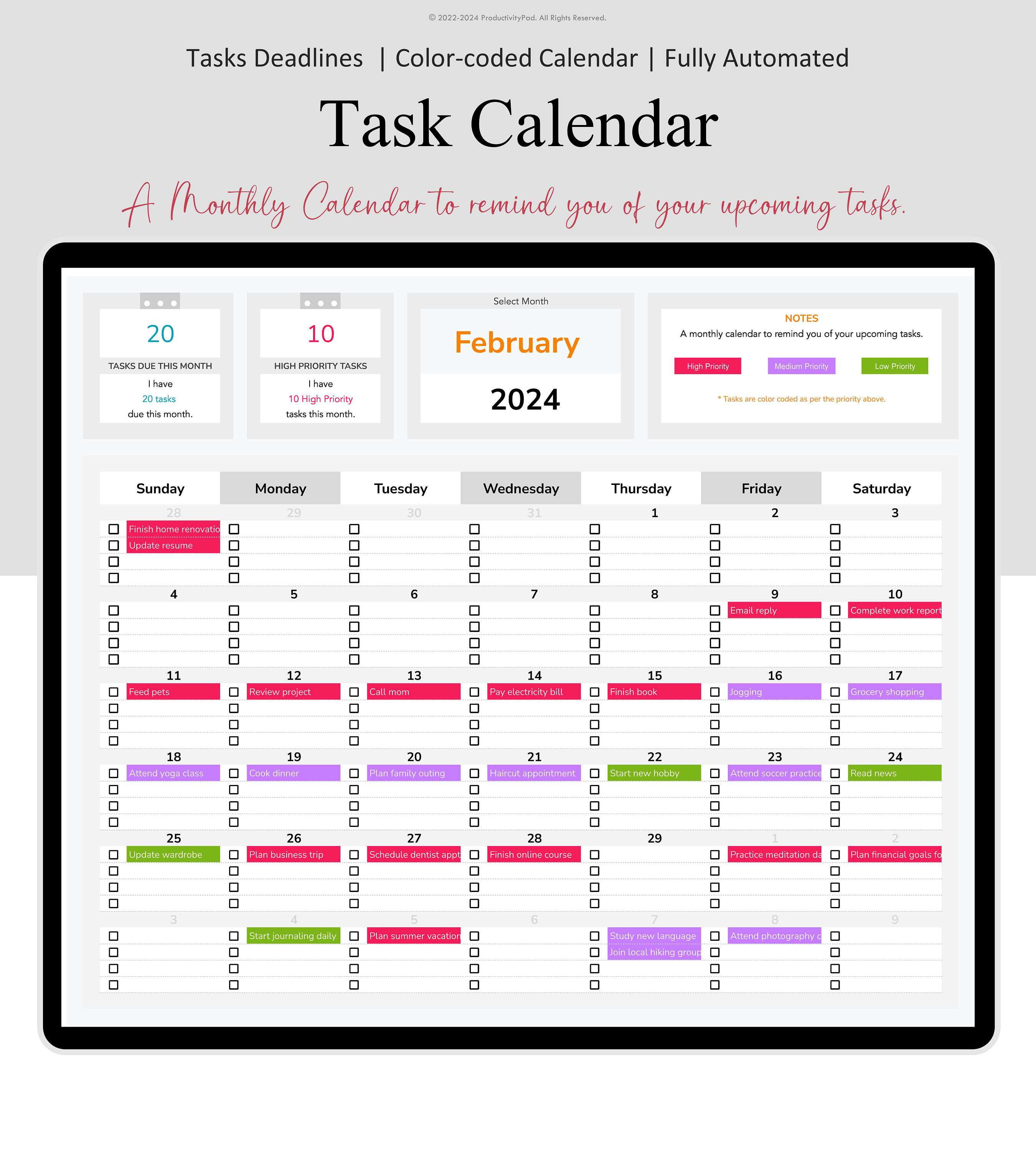 Google Sheets Task Manager: To-do List, Habit Tracker (digital Download ...