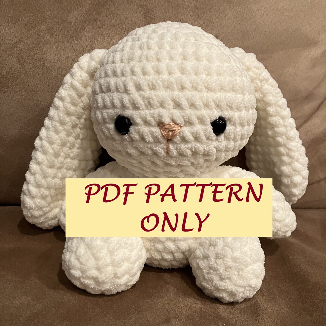 Benny Bunny Pattern PDF to Crochet Amigurumi - Sitting Bunny Rabbit - Etsy