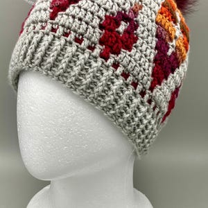 Gorro Endless Fall - Patrón de gorro de ganchillo con mosaico superpuesto