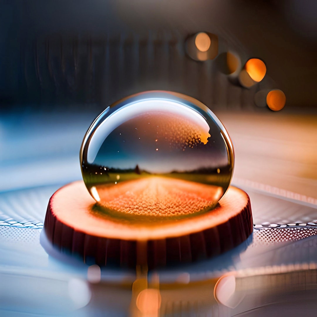 Abstract Poster Dome With Magical Landscape, Serene Sunset, Modern Home ...