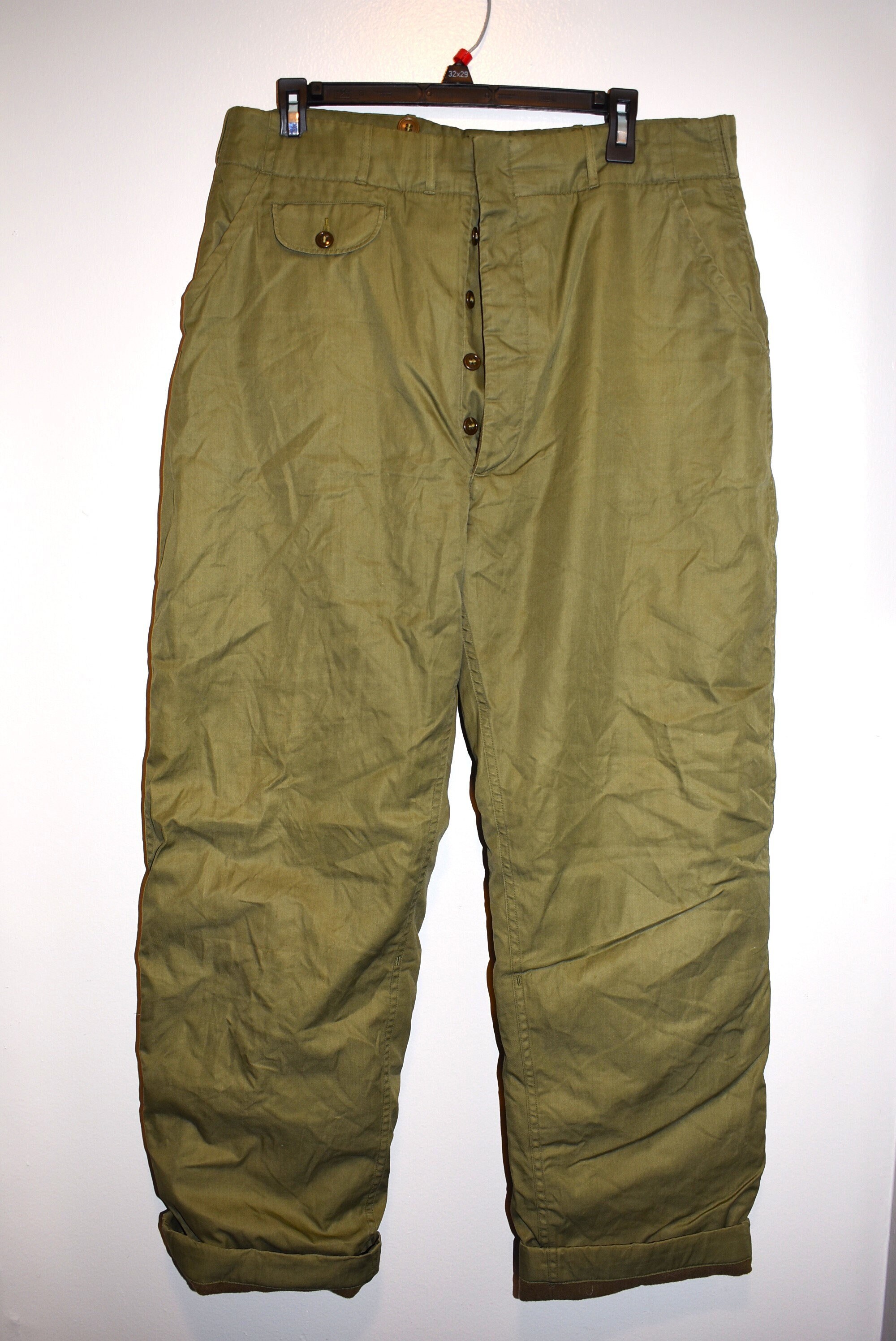 Vintage WWII Korea Flight Trousers WL-1 Navy Wool Lined Aviation 