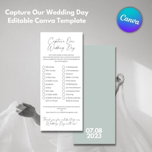 Wedding Day Scavenger Hunt | PDF Download | Canva Template