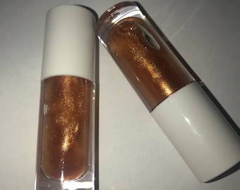 Sunny Bronze Shimmer Lip Gloss - Moisturizing Lips (cruelty free)