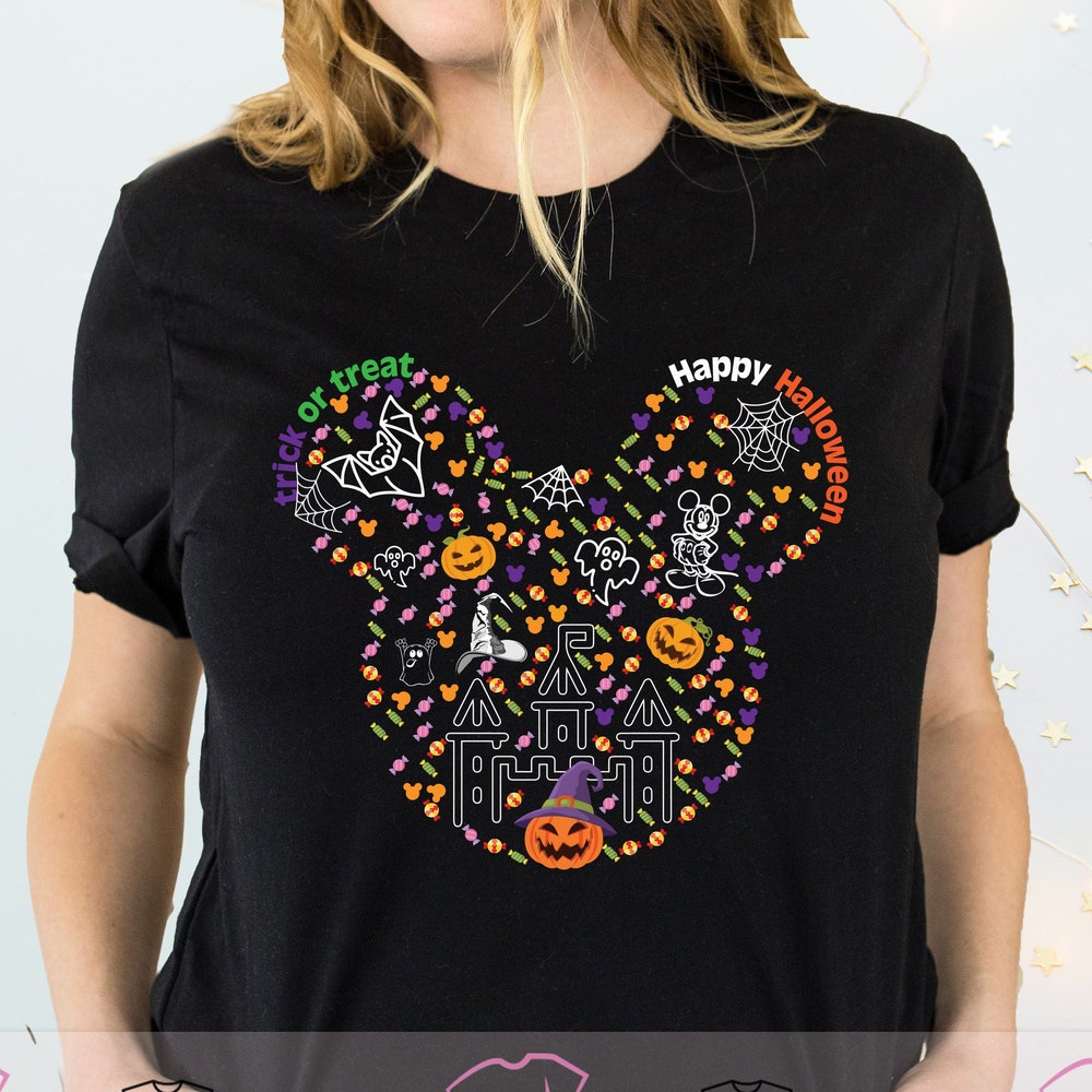 Disney Halloween 2023 T Shirt, Mickey Head Halloween Shirt, Matching Family Disney Halloween Shirt, Halloween Costume, Halloween Gift Kids