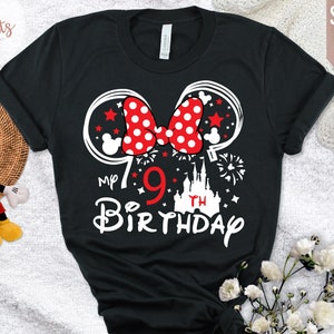 Custom Age Disney Birthday Shirt, Matching Disney Birthday Squad T-Shirt, Disney Birthday Shirt for Girls Boys, Disney Kids Birthday Gift