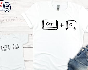 Copy Paste Shirt, Fathers Day Gift for Dad, Matching Dad and Son Tshirt, Baby Onesie, Fathers Day Shirts 2023, New Dad Birthday Gift UK