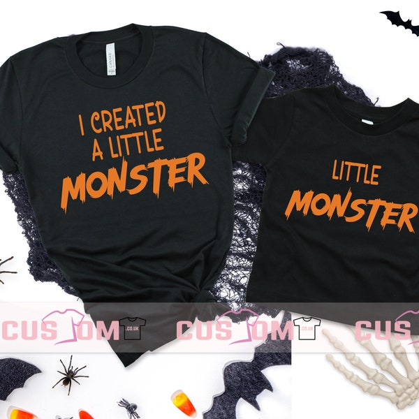 Camisetas de Halloween a juego para padres e hijos, camisetas familiares para padre, hijo, madre e hija, disfraz de Halloween, regalo de Halloween para papá y mamá