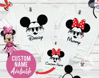 Benutzerdefinierte Disney Familie Shirt, Disneyworld Urlaub Shirt, Disney Reise 2024 Shirt, Familien Urlaub Shirt, Benutzerdefinierte Urlaub T-Shirt, Mickey Minnie Tee