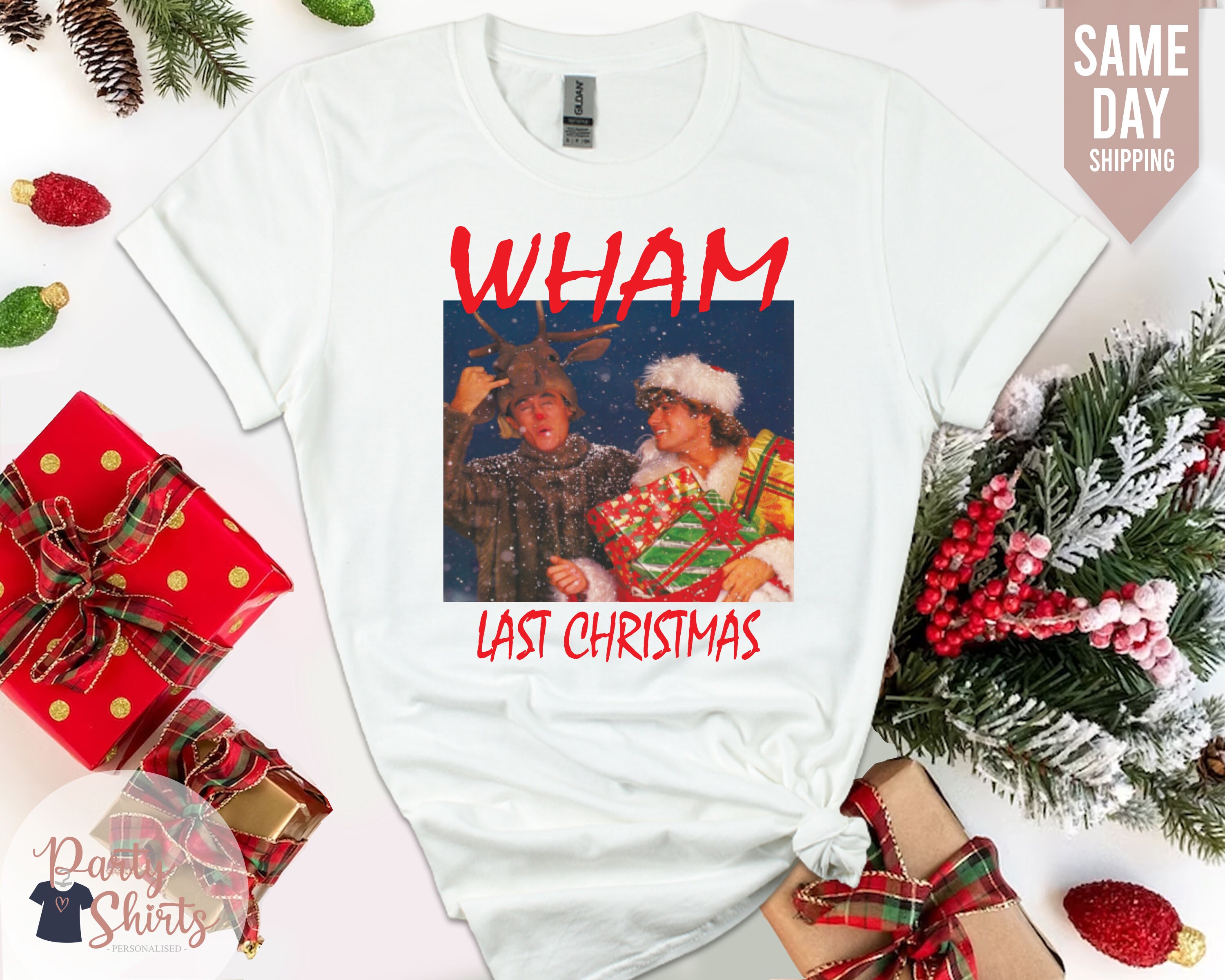 Wham Last Christmas T Shirt, Michael T Shirt, Xmas Santa Unisex