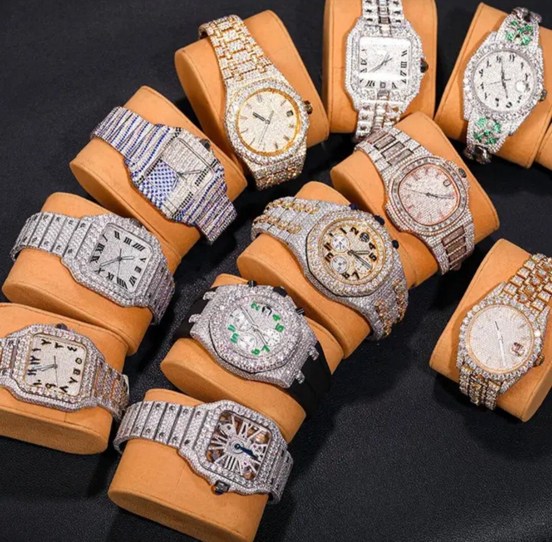 Custom Diamond Watches Etsy