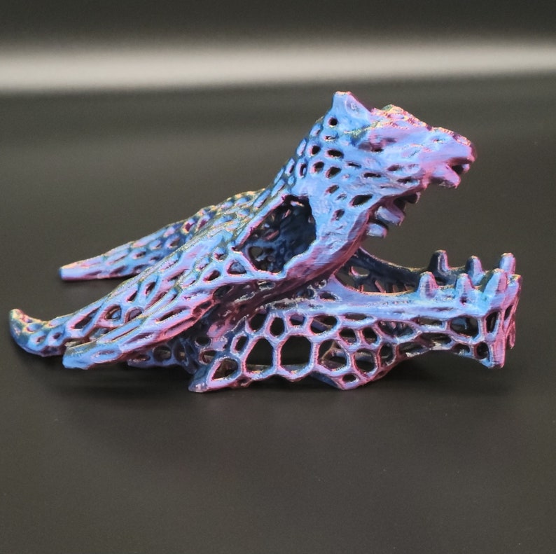 Curved Horn Dragon Skull Aquarium Decoration Shrimp Hide Fish Shelter image 7